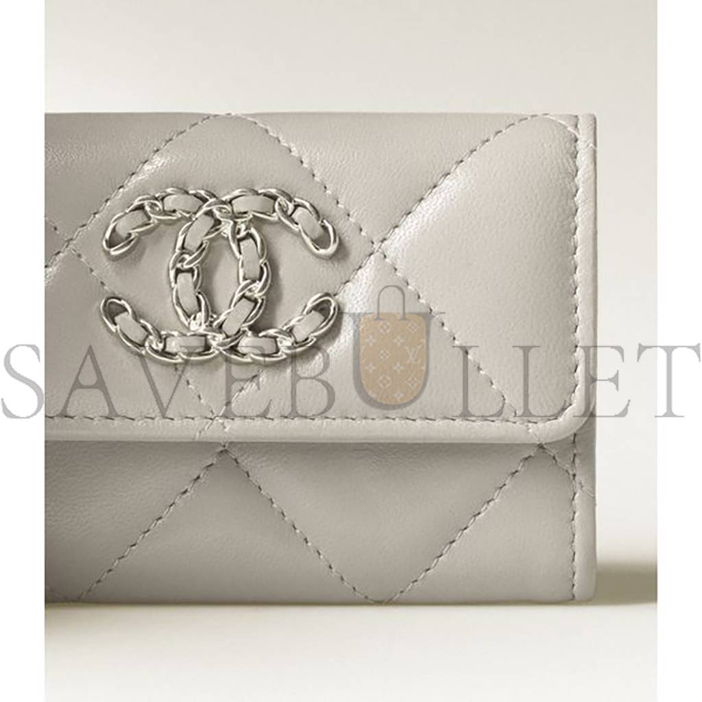 CHANEL CHANEL 19 FLAP CARD HOLDER AP1790 B07327 NJ530 (11.3*7.5*2.1cm)